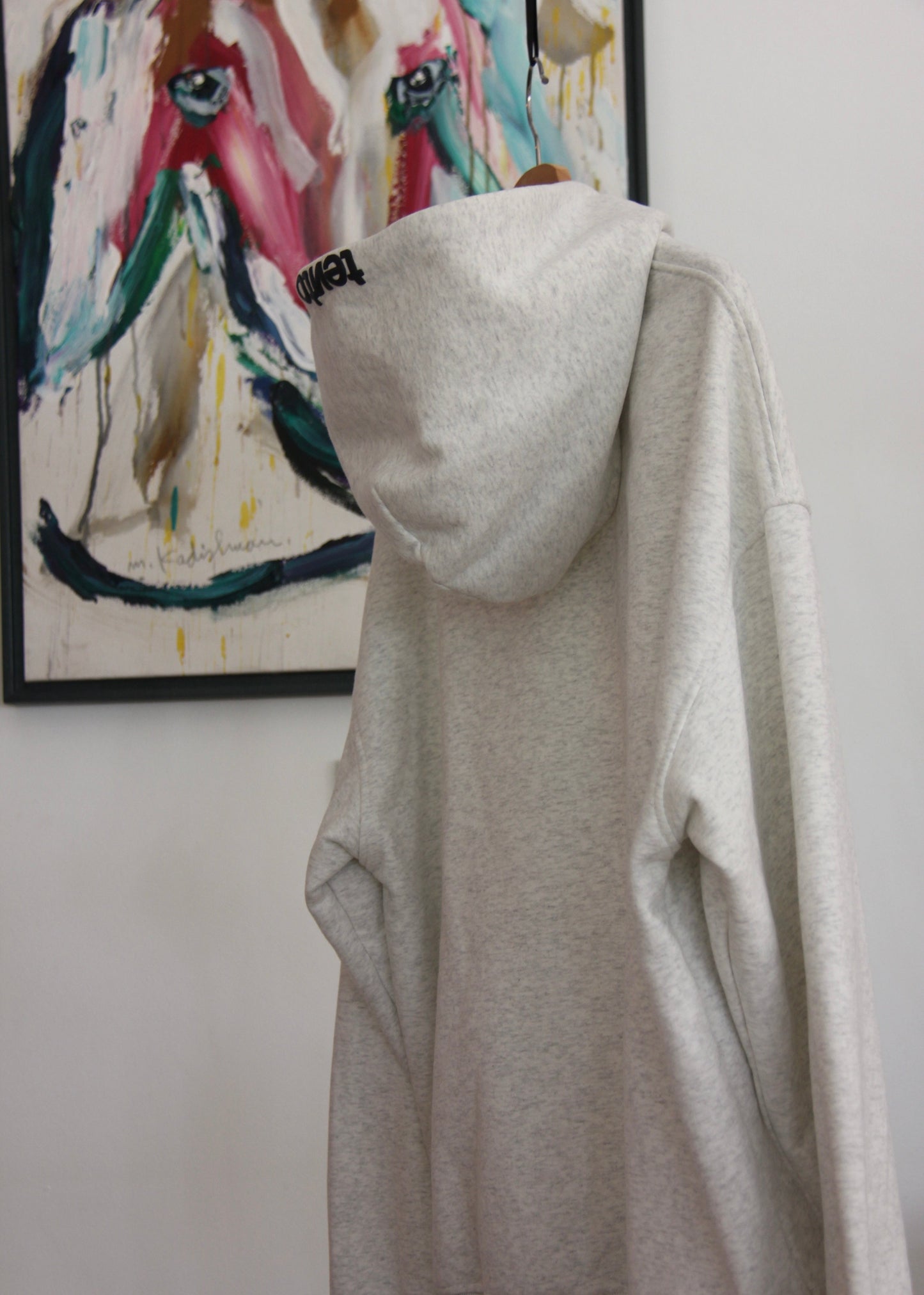 Leopard light gray tento hoodie