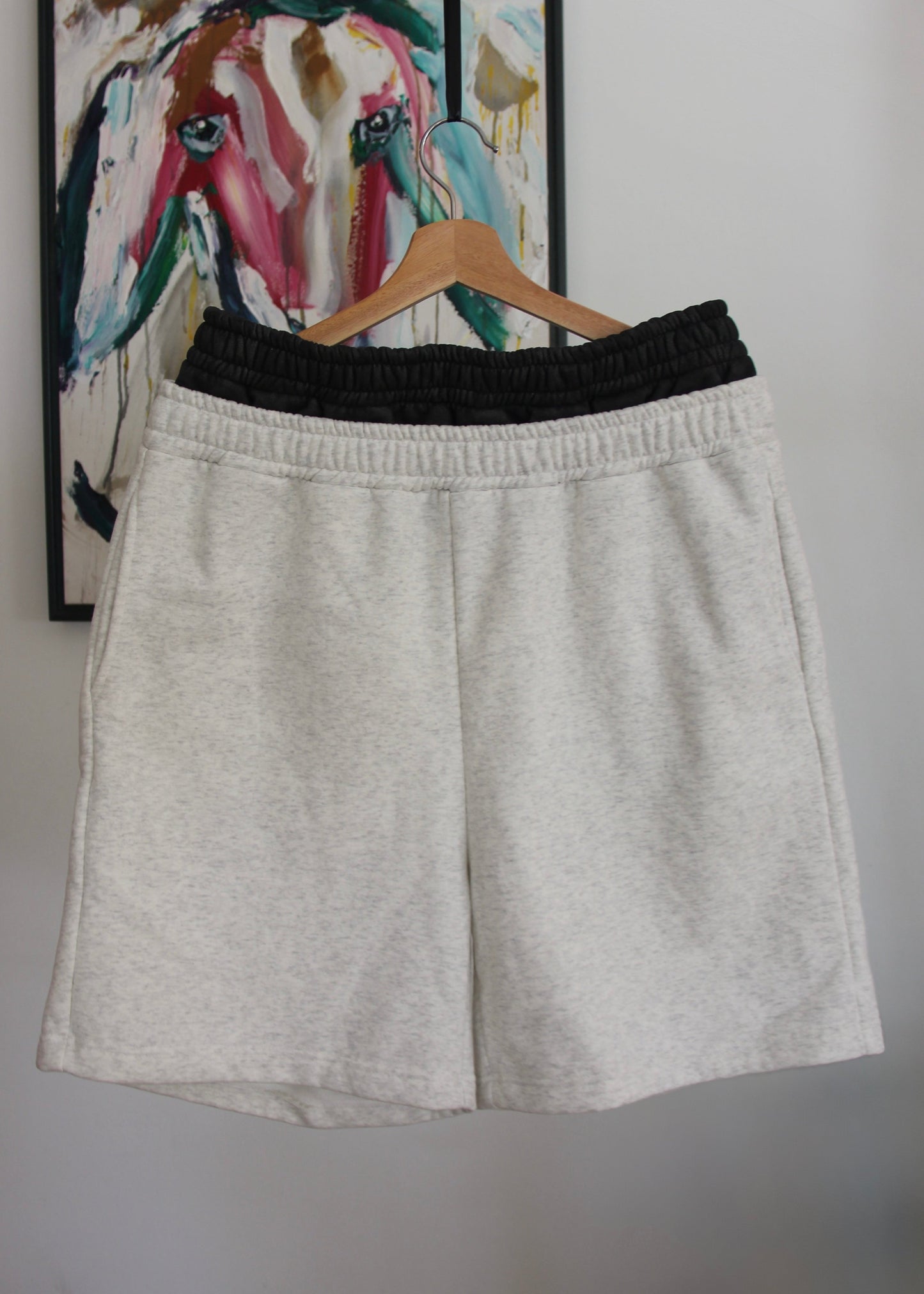 Leopard light gray tento shorts