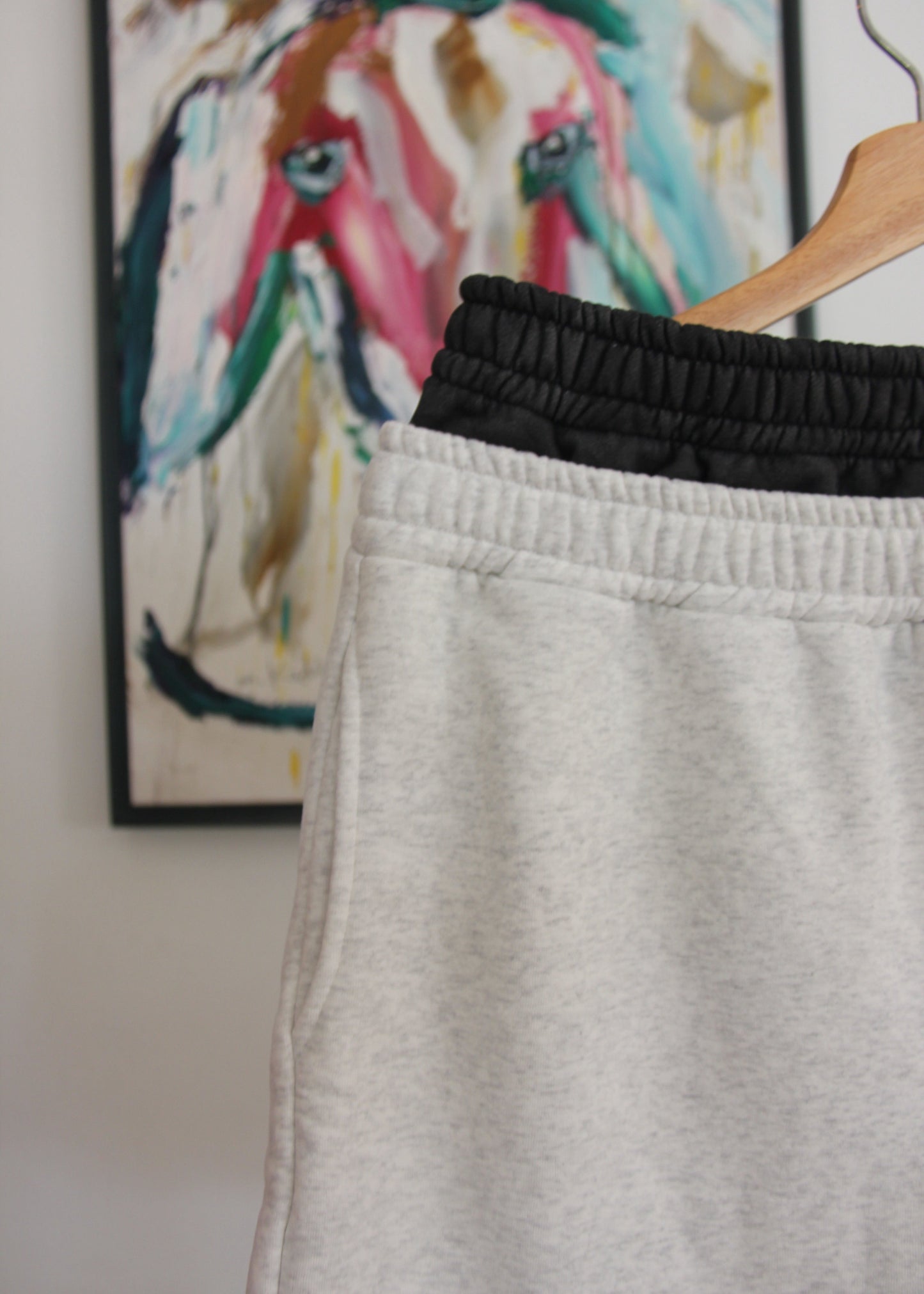 Leopard light gray tento shorts