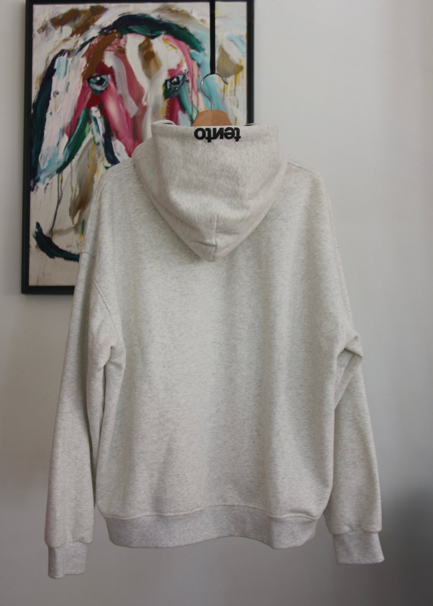 Leopard light gray tento hoodie