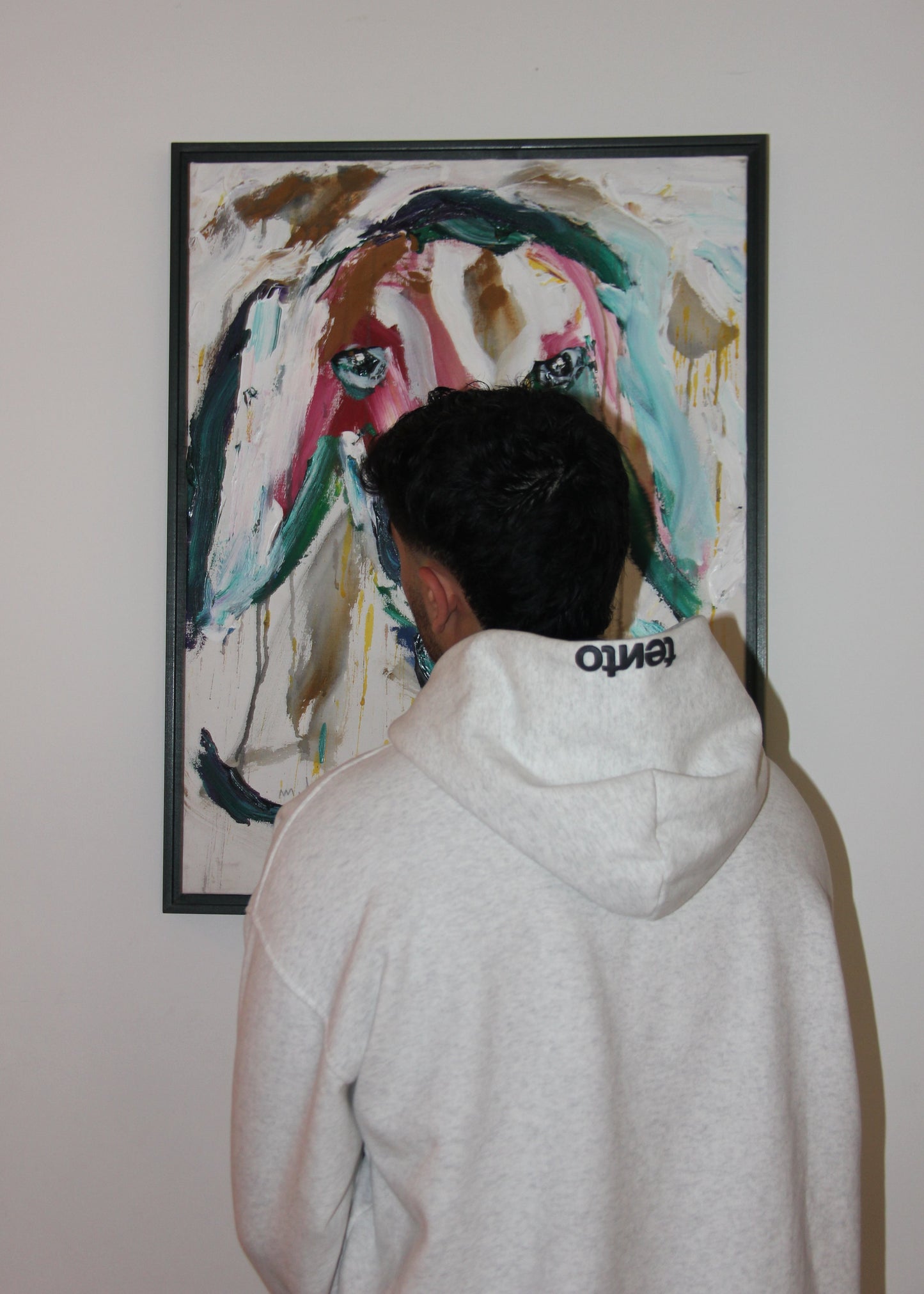 Leopard light gray tento hoodie
