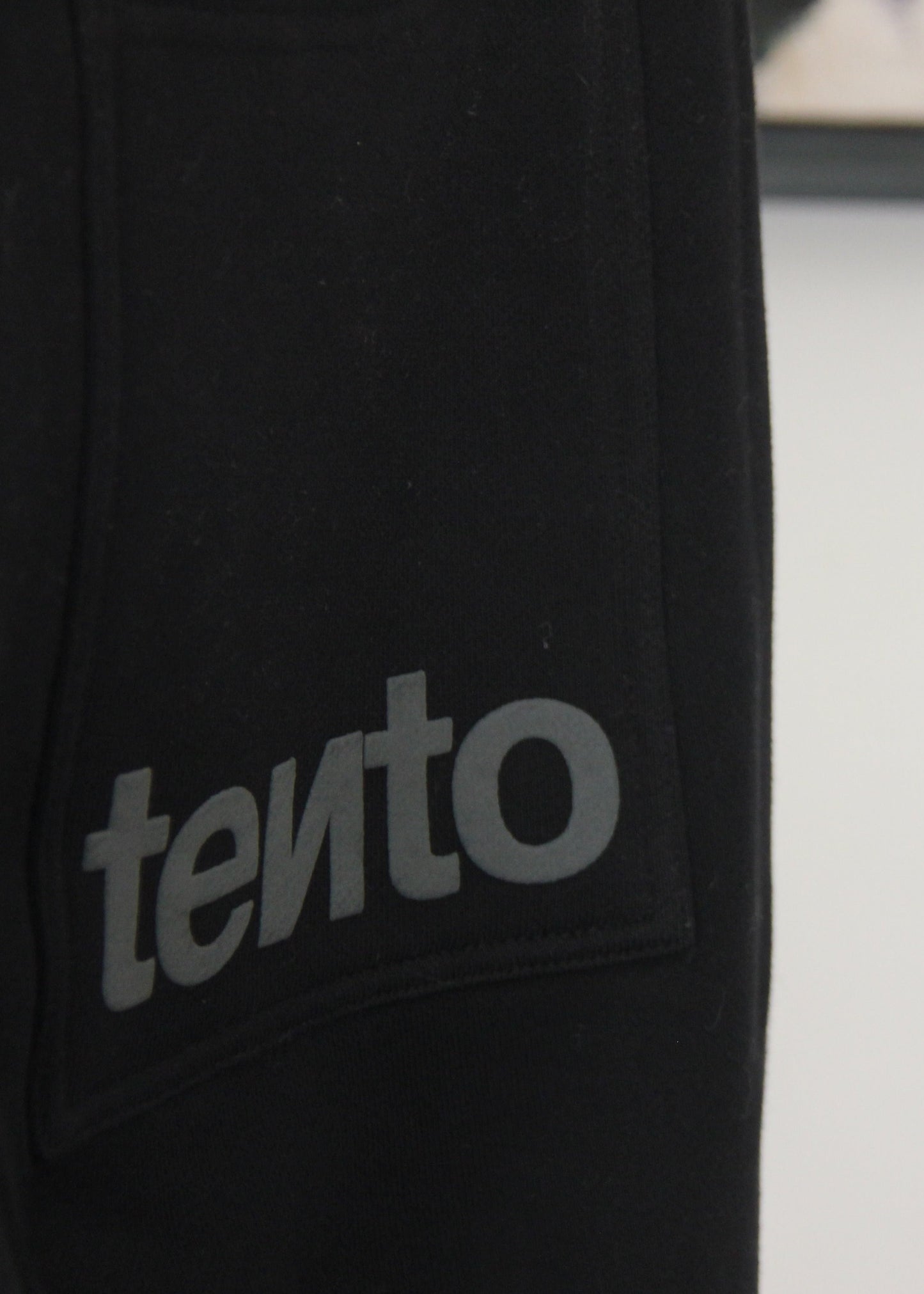 Flare fit black tento sweatpants